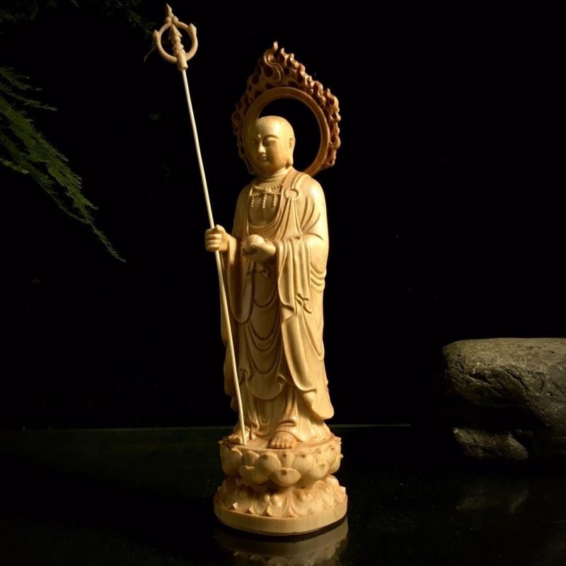 飾り付け 地蔵菩薩 ツゲ材 木彫 刻みつける 芸術品 定番 古典派音楽 新中式表現スタイル 縁起物 車内 勉強机 卓上 室内装飾 飾り付け オブジェ インテリア小物・置物-その他