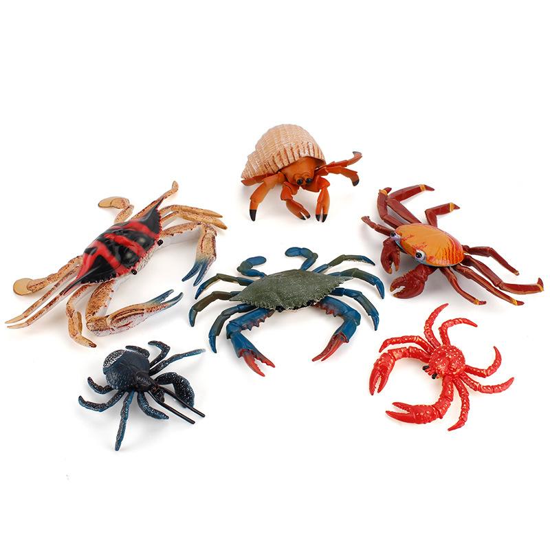 フィギュア 子供用 キッズ 男の子 女の子 リアル 海洋生物 海の生き物 カニ 模型 タラバガニ ヤドカリ ヤシガニ 置物 飾り PVC製 おもちゃ コレクション インテリア