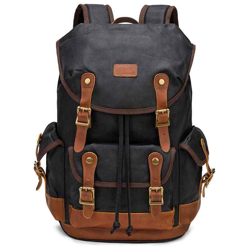 リュックサック メンズ 男性用 キャンバス レトロ ヴィンテージ 大容量 トラベル 旅行用 ノートPC対応 通学 通勤 学生 スクール カジュアル おしゃれ バックパック 丈夫