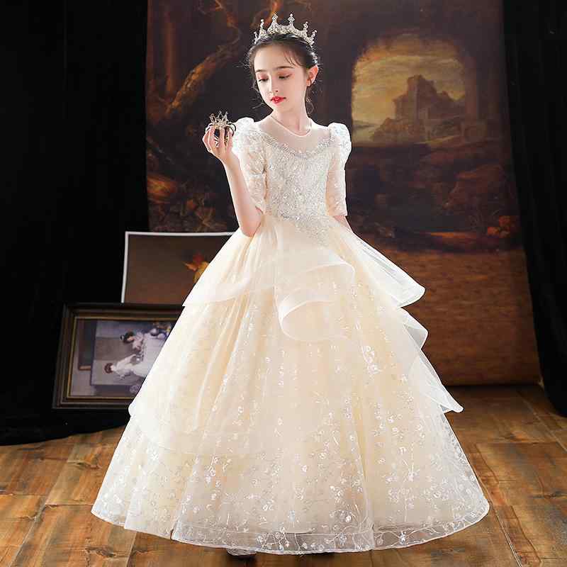 ドレス 子供 女の子 ジュニア フォーマル 上質 高級感 プリンセスドレス フラワーガール 結婚式 ウェディング 誕生日 発表会 ピアノ発表会 演奏会 ステージ衣装