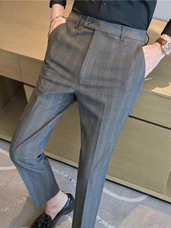 スラックス メンズ 男性用 秋冬 カジュアル ビジネスカジュアル きれいめ ドレープ感 シャドーストライプ イージーケア シワ防止 スリムフィット 細身 ストレッチ ポリエステル ストレート ビジネス 通勤
