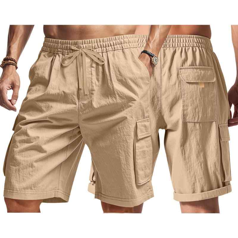 ショートパンツ メンズ 男性用 アメリカンスタイル タクティカル ルーズフィット カーゴパンツ 多機能ポケット アウトドア スポーツ カジュアル 夏 速乾 ストレッチ ポリエステル素材 ゆったり