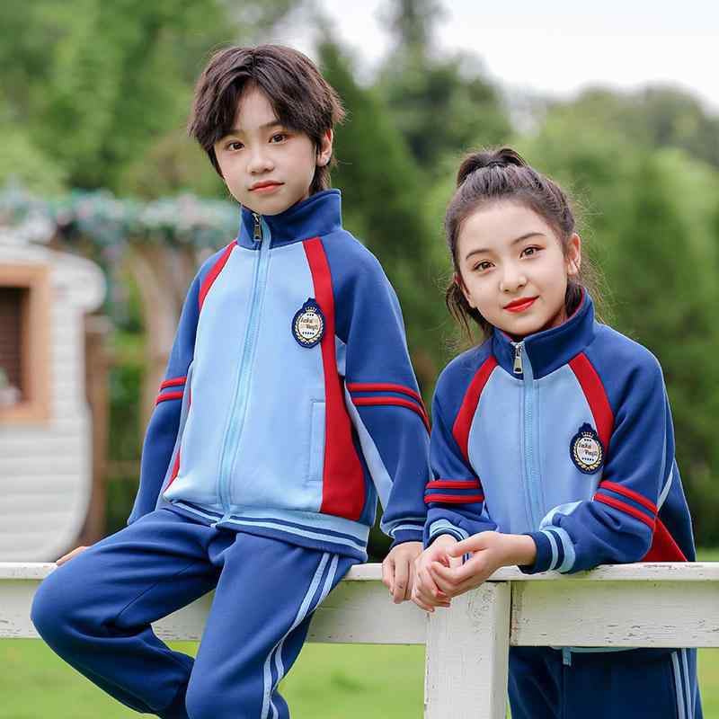 スクールウェア キッズ 男女兼用 幼稚園 小学生 アカデミック カジュアル スポーツ 春秋 長袖 ロングパンツ 綿 コットン 運動会 3点セット