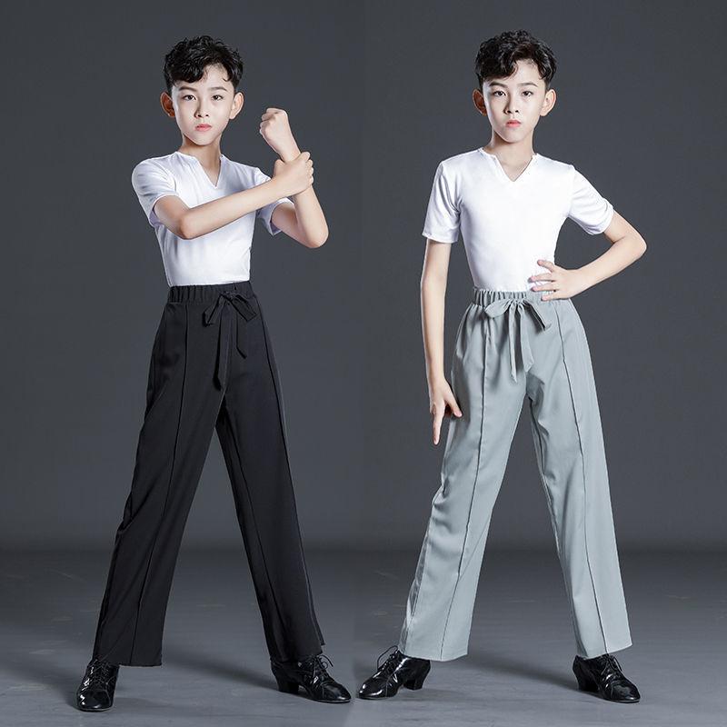 ダンスウェア 男の子 ジュニア ラテンダンス 半袖 レッスン着 練習着 発表会 ステージ衣装 春夏 竹炭繊維 スパンデックス 伸縮性 吸湿速乾性