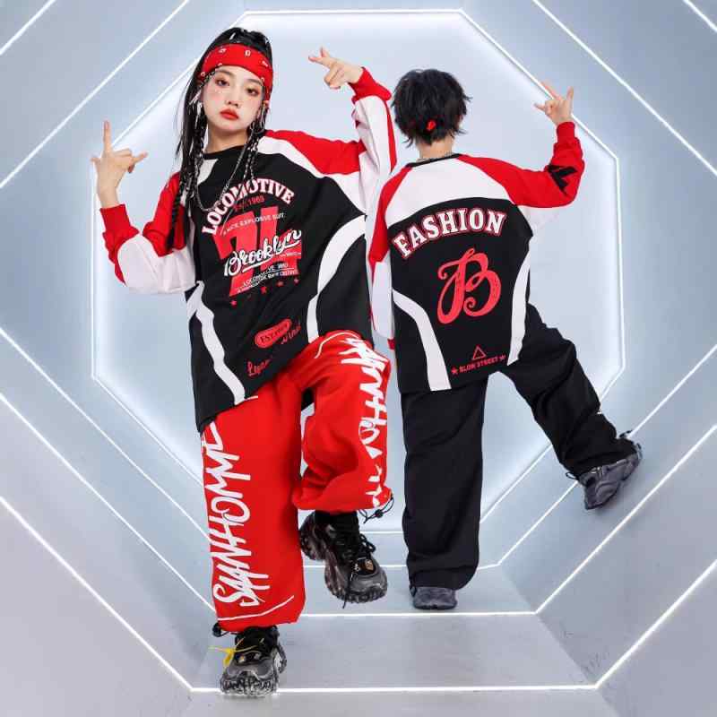 ダンス衣装 キッズ 男の子 女の子 ヒップホップ ストリート ジャズダンス ライダース風 ステージ衣装 発表会 イベント 練習着 かっこいい おしゃれ