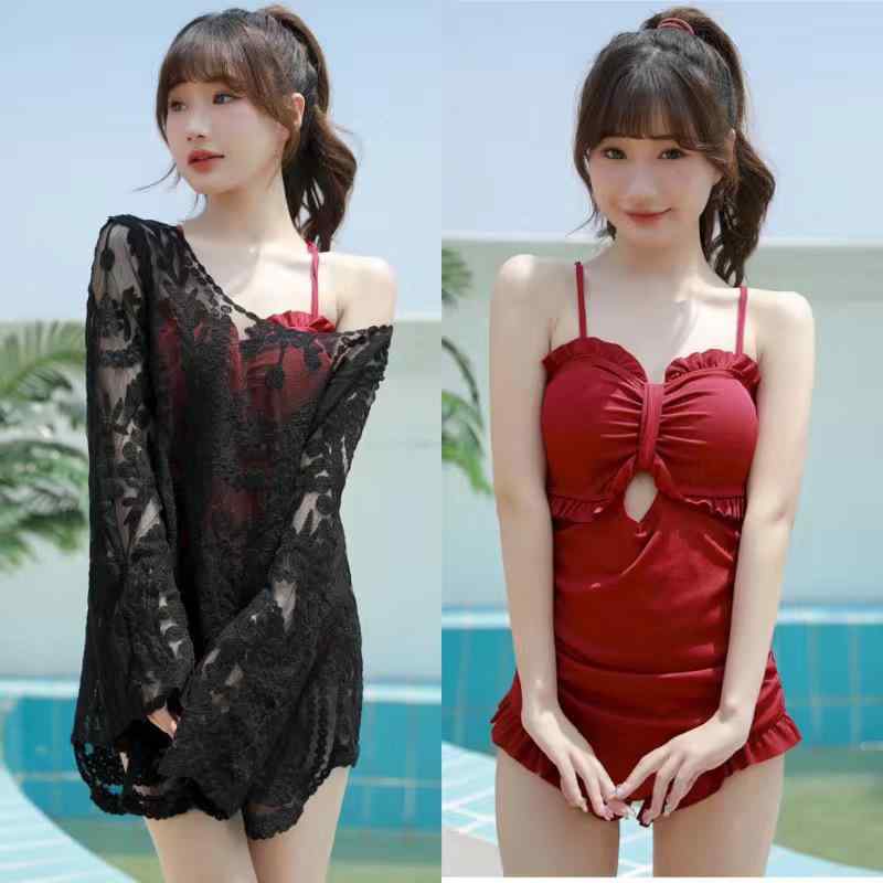 水着 レディース 春夏 純欲風 体型カバー 細見え セクシー 上品 フェミニン 露出控えめ UVカット ショートパンツタイプ ワンピース ナイロン 胸パッド付き ノンワイヤー リゾート 海 プール 温泉 黒 白 赤
