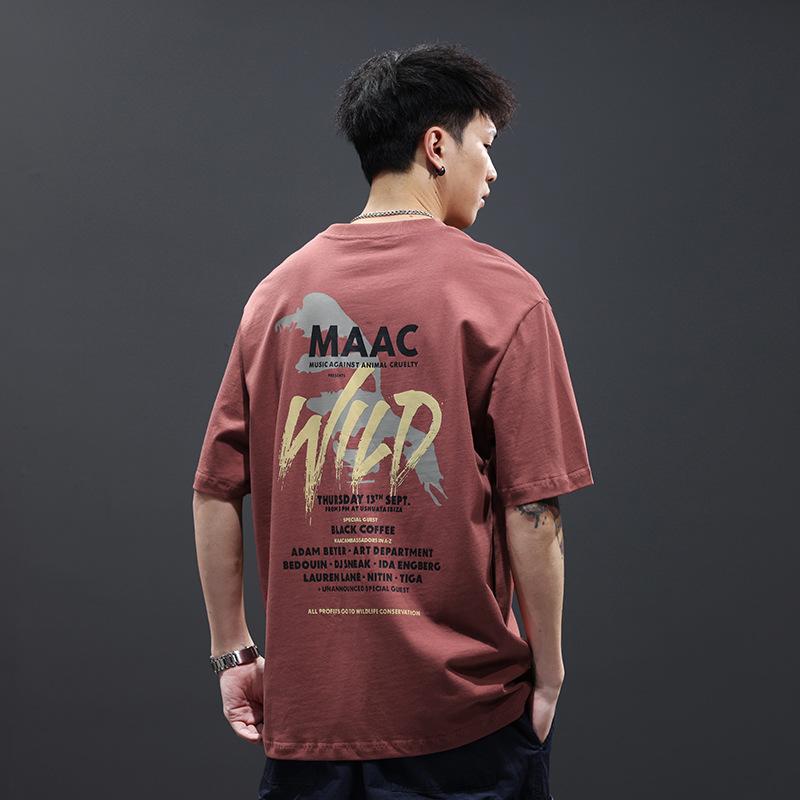 Tシャツ メンズ ヘビーウェイト 厚手 半袖 ルーズフィット ゆったり 大きいサイズ ビッグサイズ 綿 コットン アメリカンカジュアル ロゴプリント 夏