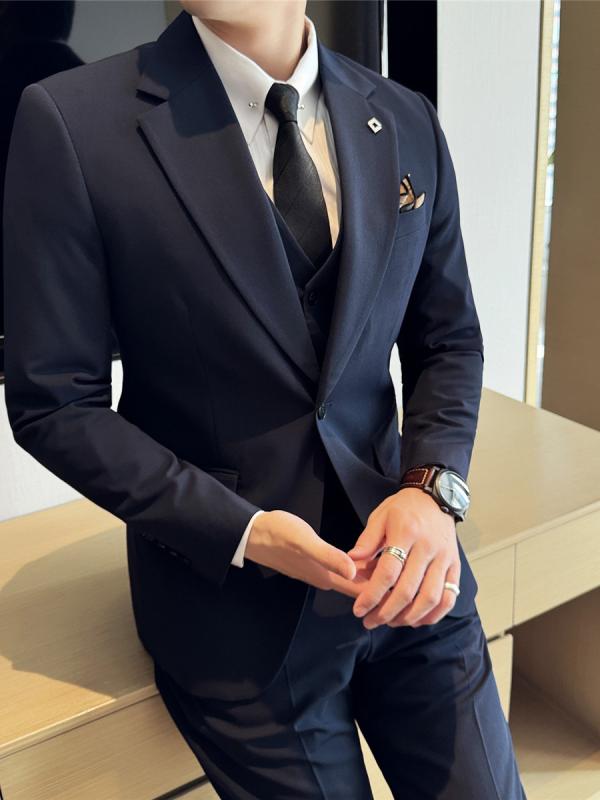 スーツ メンズ 男性用 ビジネス フォーマル テーラードジャケット シングルボタン 1つボタン 高級感 礼服 セレモニー スリムフィット 通勤 オフィス 形態安定 耐久性 ポリエステル