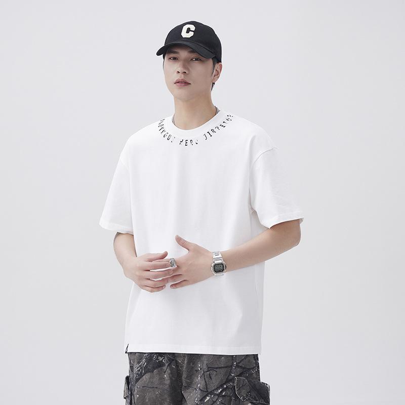 Tシャツ メンズ 接触冷感 抗菌 吸湿速乾 250gヘビーウェイト 綿 半袖 クルーネック ルーズフィット オーバーサイズ カジュアル 夏 普段使い 快適