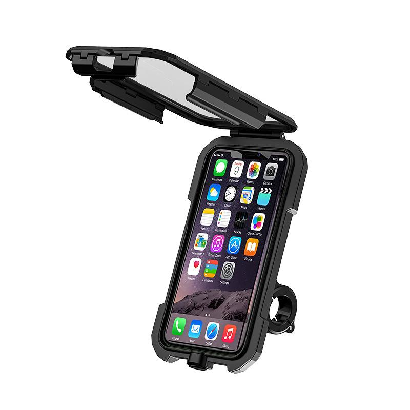 スマホホルダー 自転車 バイク オートバイ 防水ケース 防塵 耐衝撃 汎用 多機種対応 サイクル ツーリング ロードバイク クロスバイク ハンドルバー ミラーマウント 携帯ホルダー