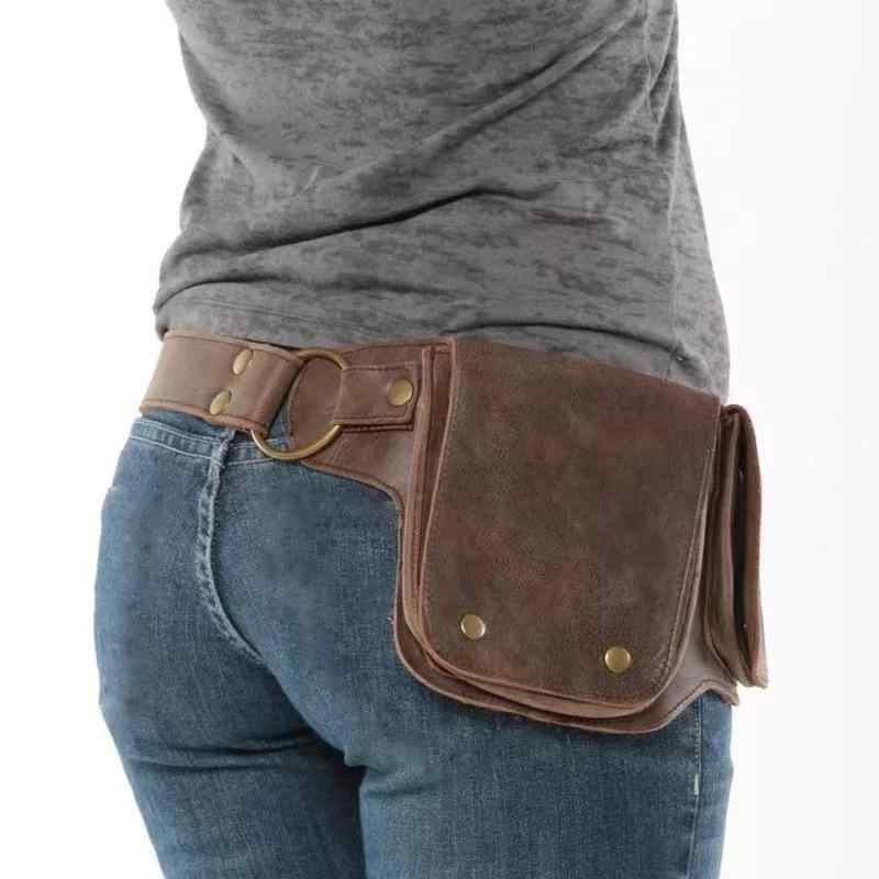 ウエストバッグ 男女兼用 欧米風 レトロ ショルダーバッグ ボディバッグ 調節可能 ファスナー スマホポーチ 8インチタブレット対応 PUレザー 防犯 アウトドア スポーツ カジュアル 旅行
