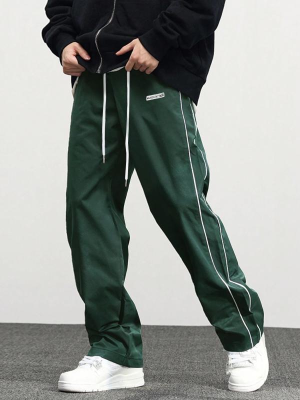 パンツ メンズ ジョガーパンツ 欧米ストリート レトロ クラシック カジュアル 普段使い リラックスフィット 織物素材 ポリエステル 多機能ポケット ミッドライズ 春秋