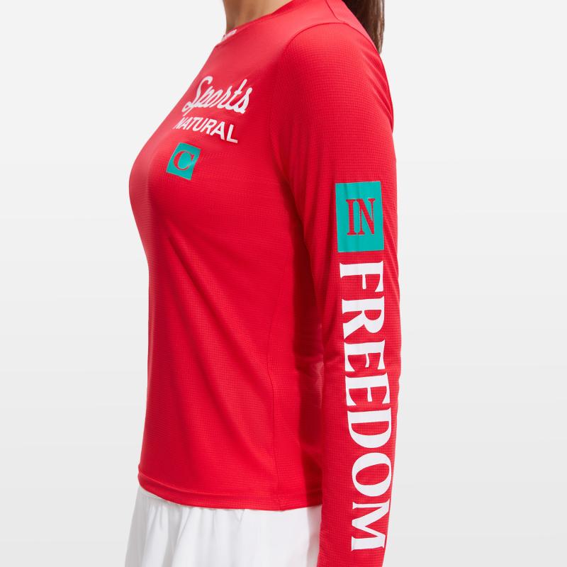 Tシャツ レディース ラウンドネック 長袖 プリント 吸汗速乾 スポーツウェア スリムフィット 着痩せ効果 ランニング ジョギング トレーニング ヨガ フィットネス ジム 部屋着 普段使い 4,164円