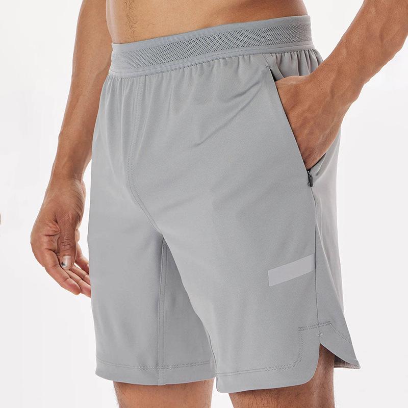 ショートパンツ 男性用 高品質 アスリート スポーツ 速乾 ポケット付き ランニング トレーニング ゴルフ アウトドア 普段使い ポリエステル 春夏 グレー