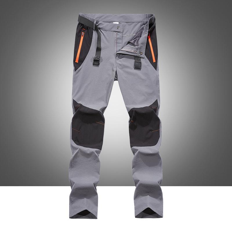 パンツ メンズ 夏 アウトドア 登山 トレッキング 速乾 ストレッチ 薄手 軽量 ロング ストレート 多ポケット 切り替え ナイロン ポリエステル 大きいサイズ カジュアル 普段使い