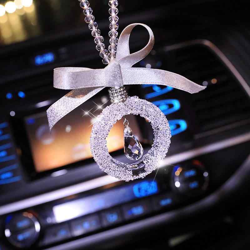 カーアクセサリー クリスタル しずく型 星型 チャーム ペンダント 男女兼用 車内飾り おしゃれ かわいい ハンドメイド 象嵌細工
