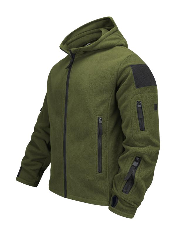 フリースジャケット メンズ アウトドア 登山 キャンプ スポーツ 保温 防寒 暖かい 軽量 ポリエステル フード付き ジップアップ マウンテンパーカー シェルジャケット アウター ブルゾン