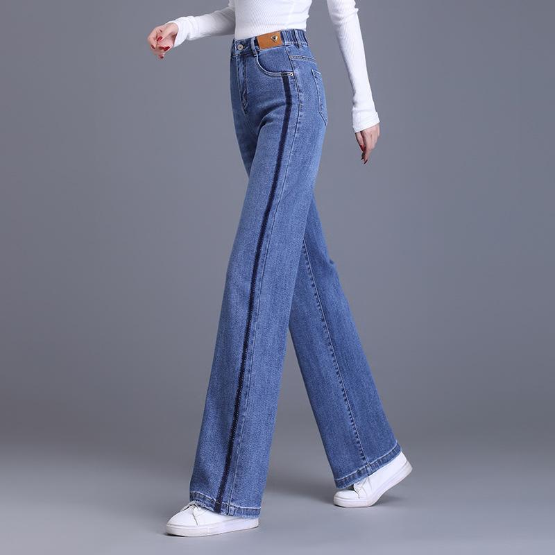 デニムパンツ レディース ハイウエスト ワイド ストレート ゆったり リラックス 低身長向け 落ち感 体型カバー スタイルアップ 美脚 カジュアル 普段使い ロング丈 コットン 綿 ブルー 黒