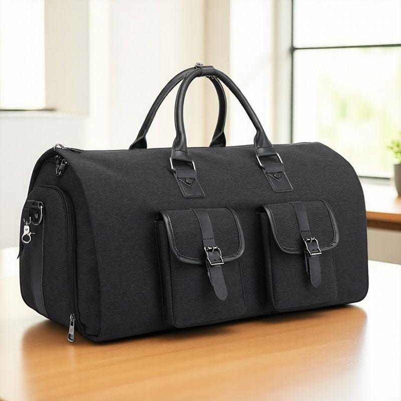 ビジネスバッグ メンズ 横型 手提げ 肩掛け 斜め掛け ブリーフケース 書類カバン PCバッグ 通勤 出張 オフィス 超軽量 高級感 オックスフォード生地 ブラック
