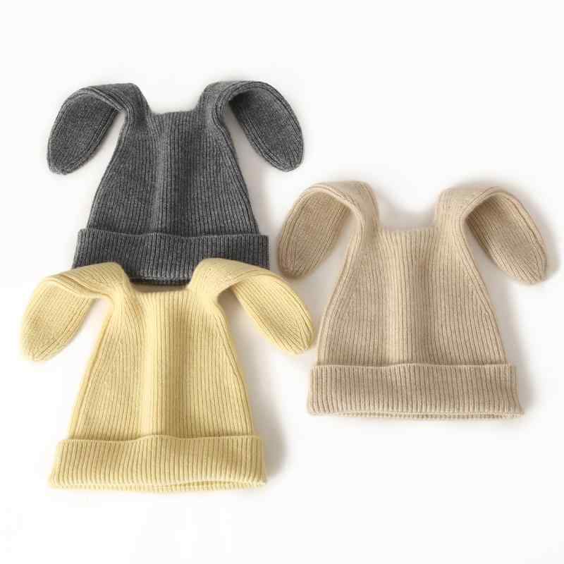 帽子 キッズ ベビー 男女兼用 カシミヤ ウサ耳 防寒 耳当て付き あったか 保温 キャップ 柔らかい 肌触り かわいい 秋冬