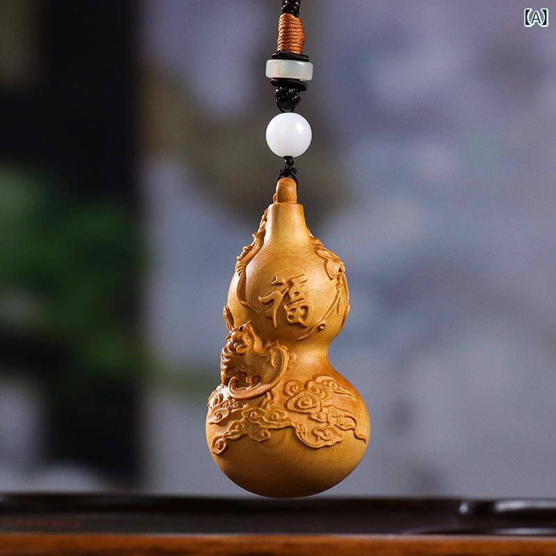 縁起物 メンズ 男性用 福禄寿 ツゲ木彫刻 瓢箪 ひょうたん 置物 中国風 インテリア オブジェ 掌玩物 飾り物 開運グッズ 幸運 長寿 商売繁盛 書斎 リビング 玄関 高級感