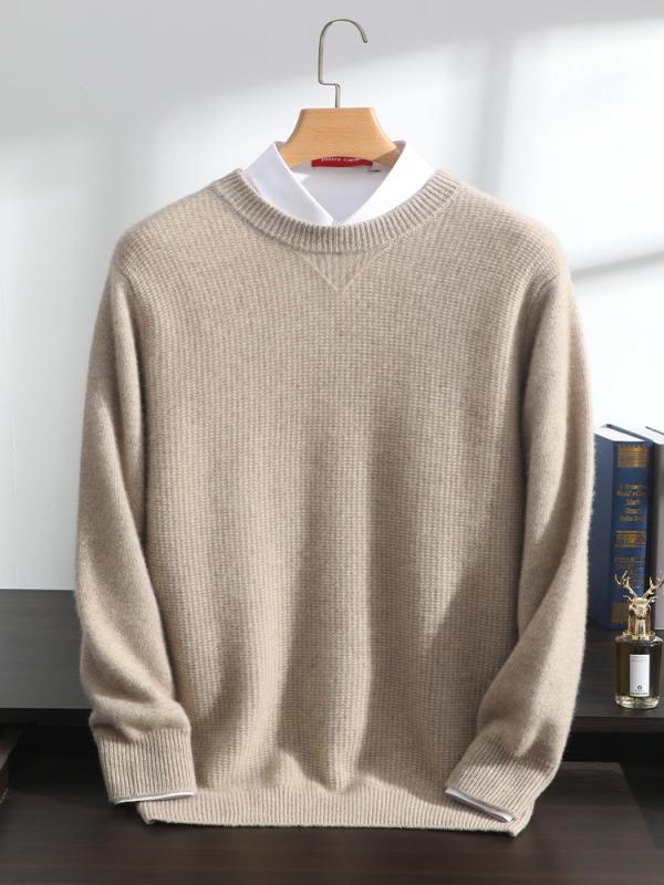 ニット メンズ クルーネック 上質カシミヤ 山羊カシミヤ 厚手 肉厚 プルオーバー 長袖 無地 トップス 秋冬 カジュアル 丸首 男性用 16,539円