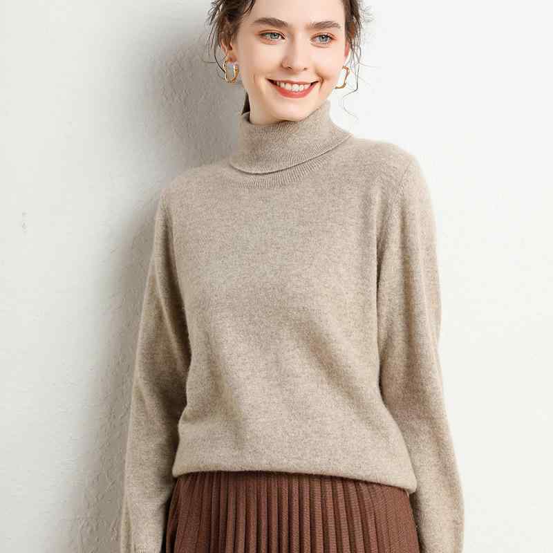 ニット レディース カシミヤ ハイネック 長袖 プルオーバー セーター 秋冬 通勤 オフィス 普段使い 高級感 暖かい ミドルゲージ