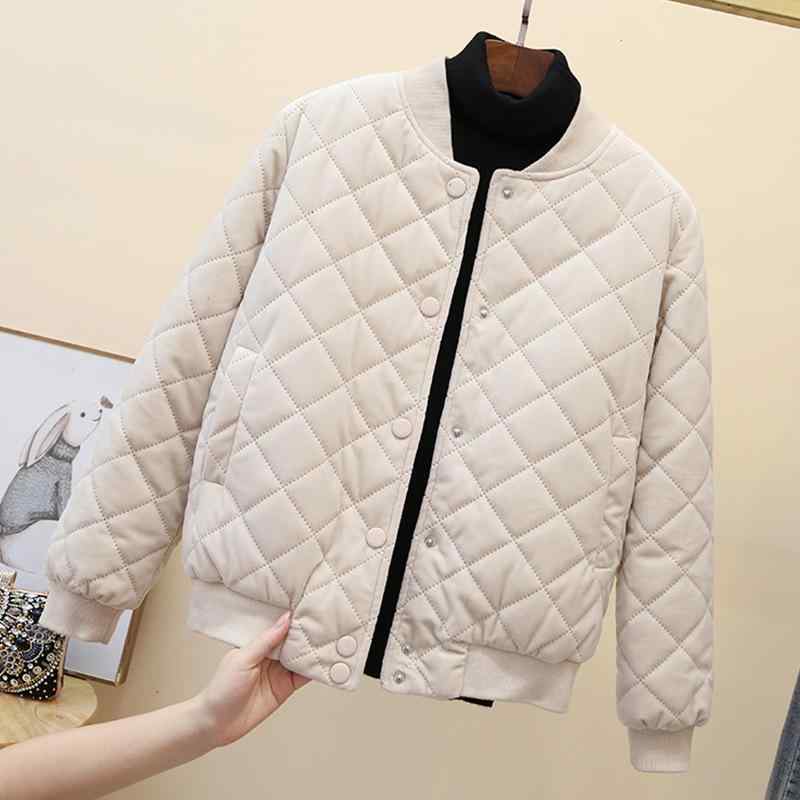 中綿ジャケット レディース ベロア キルティング ショート丈 スリムフィット カジュアル カレッジ風 クルーネック 軽量 薄手 暖かい 秋冬 アウター 羽織り