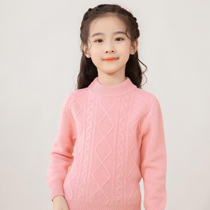 編み物 キッズ もの言う花 お坊っちゃん お嬢さん 秋冬 純羊毛 ハイネック 有線テレビ編み ティーシャツ 長袖 朦々たる 情の籠もった 下着類 普段使い走り 通学