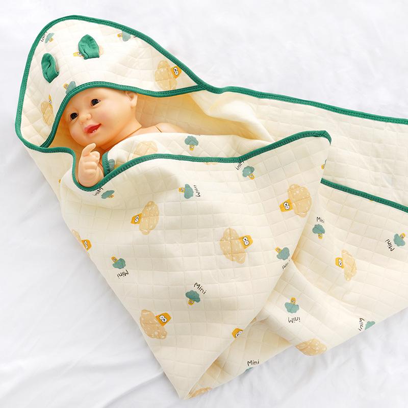 ベビー おくるみ ブランケット スワドル 新生児 赤ちゃん 幼児 春夏秋冬 オールシーズン 薄手 軽量 中綿入り エアコットン コットン やわらか 肌に優しい 通気性 吸湿性 退院 出産準備 出産祝い 普段使い