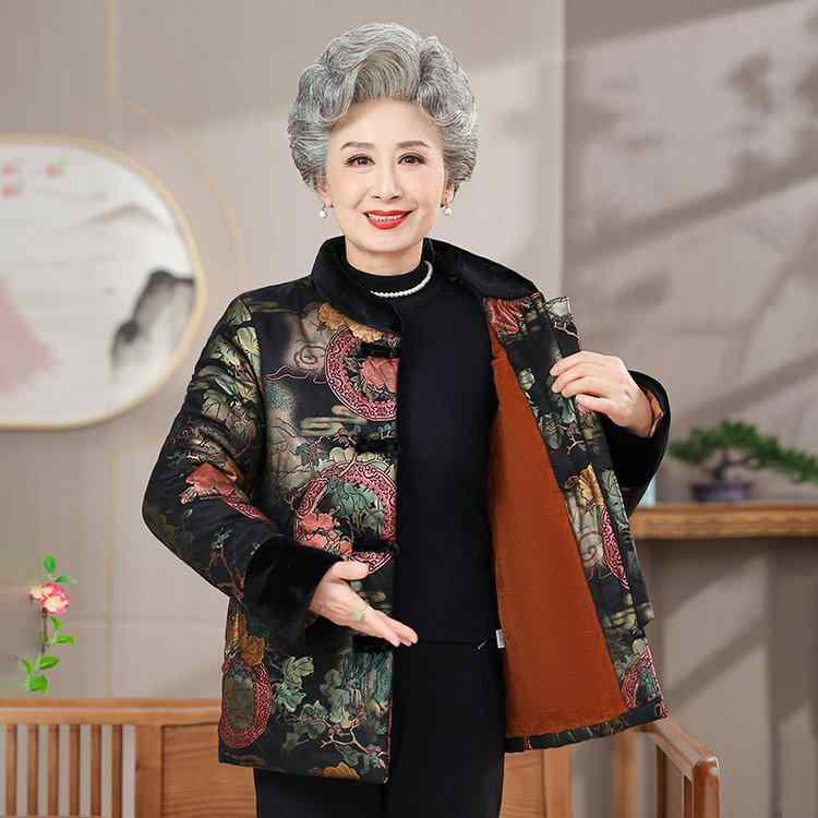中綿コート レディース シニア 女性 祖母 70代向け 秋冬 防寒対策 裏ボア 厚手 あったか 保温性抜群 アウター ジャケット スタンドカラー ゆったりシルエット 普段使い お出かけ 上着