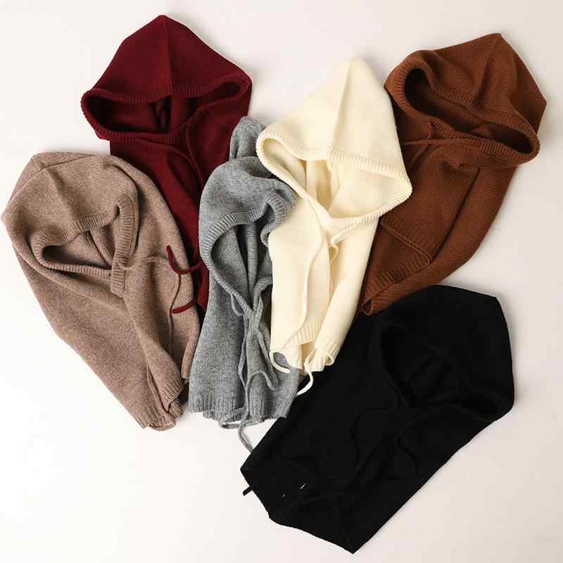 ニット帽 ユニセックス バラクラバ フェイスマスク カシミヤ ウール混 保温 防寒 防風 秋冬 暖かい ネックウォーマー アウトドア 普段使い
