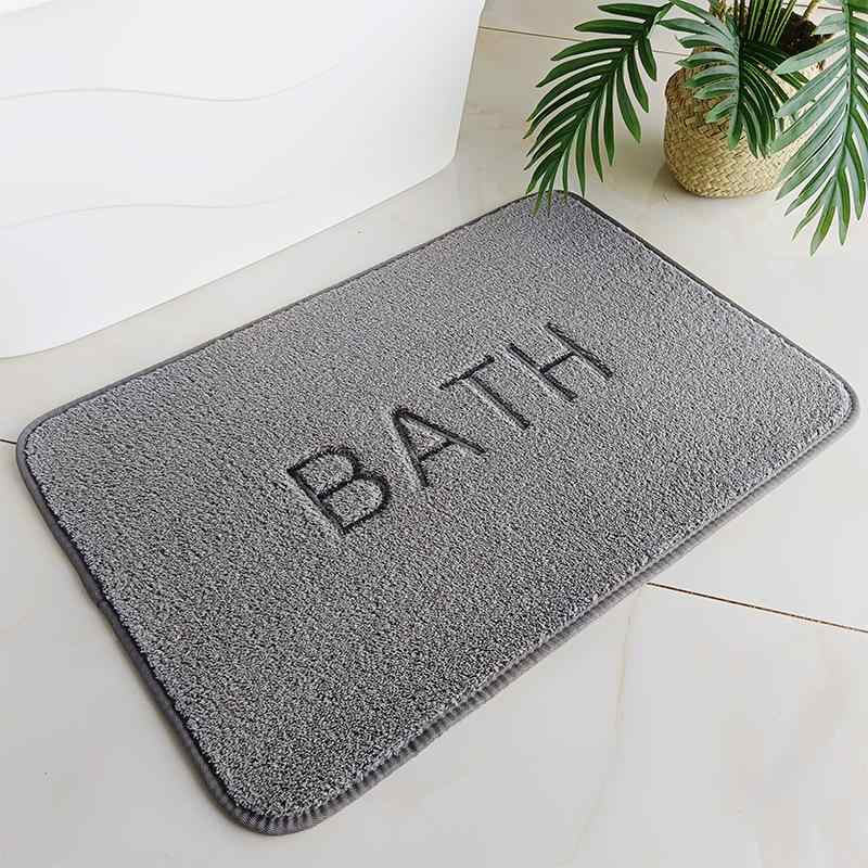 フロアマット 吸水性 ふわふわ シャギー 滑り止め 刺繍 ポリエステル 洗濯機OK バスマット トイレマット リビング 玄関 ベッドルーム 多用途 モダン シンプル｜あじゅり
