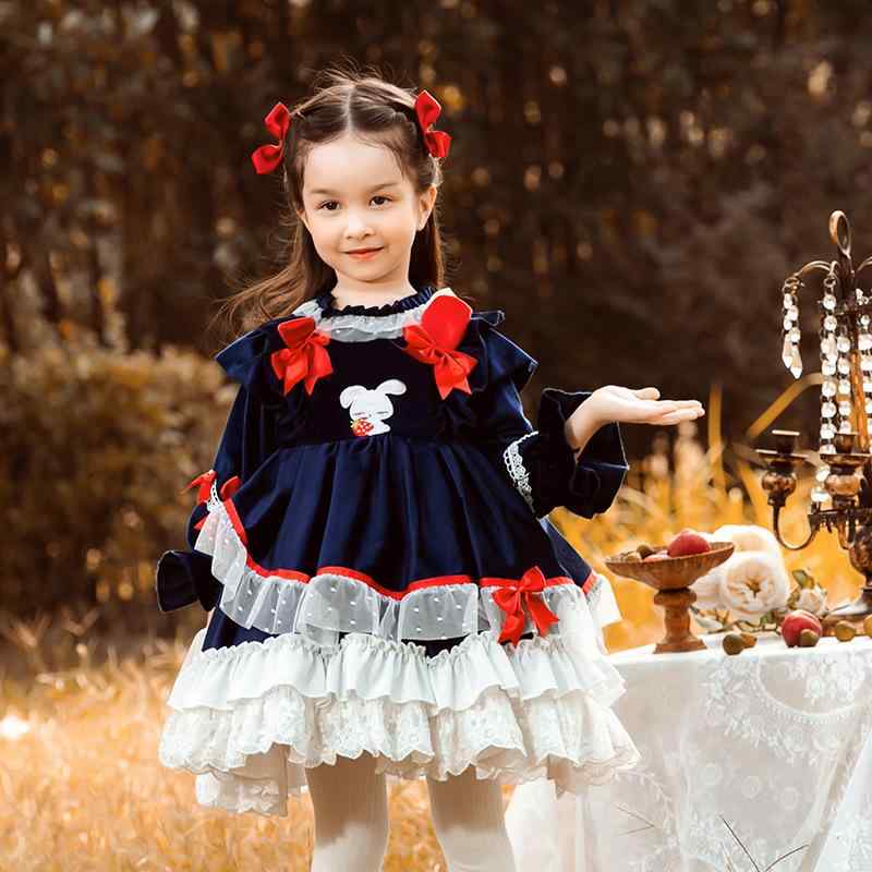 衣裳 お嬢さん ちびっ子 キッズ ロリータ 姫御前御召しもの 天鵞絨 音の大きさ 太陽フレアスコート 長袖 ふんわり 秋冬 米国海軍 紺 フォーマル 告げ知らせる会 寄り合い