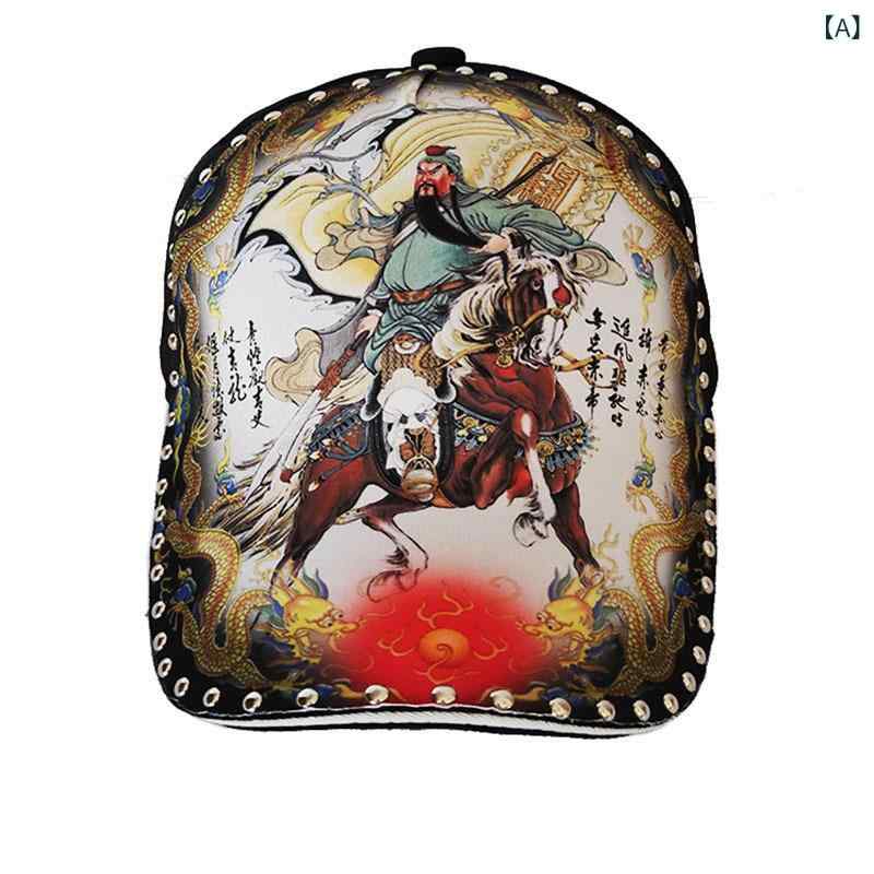 キャップ メンズ ベースボールキャップ 野球帽 男性用 ストリート系ファッション 武将デザインプリント ワイルド 迫力ある おしゃれ トレンド コットン 綿素材 つば付き帽 大きいサイズ ブラック カジュアル オールシーズン