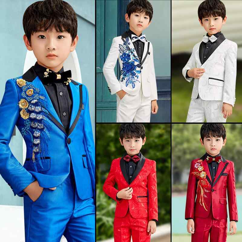 キッズ 男の子 子供 スーツ フォーマルウェア スリーピース 3点セット 礼服 タキシード セットアップ 発表会 結婚式 卒業式 入学式 舞台 ステージ衣装 セレモニー リングボーイ 七五三 韓流 韓国風 ポリエステル