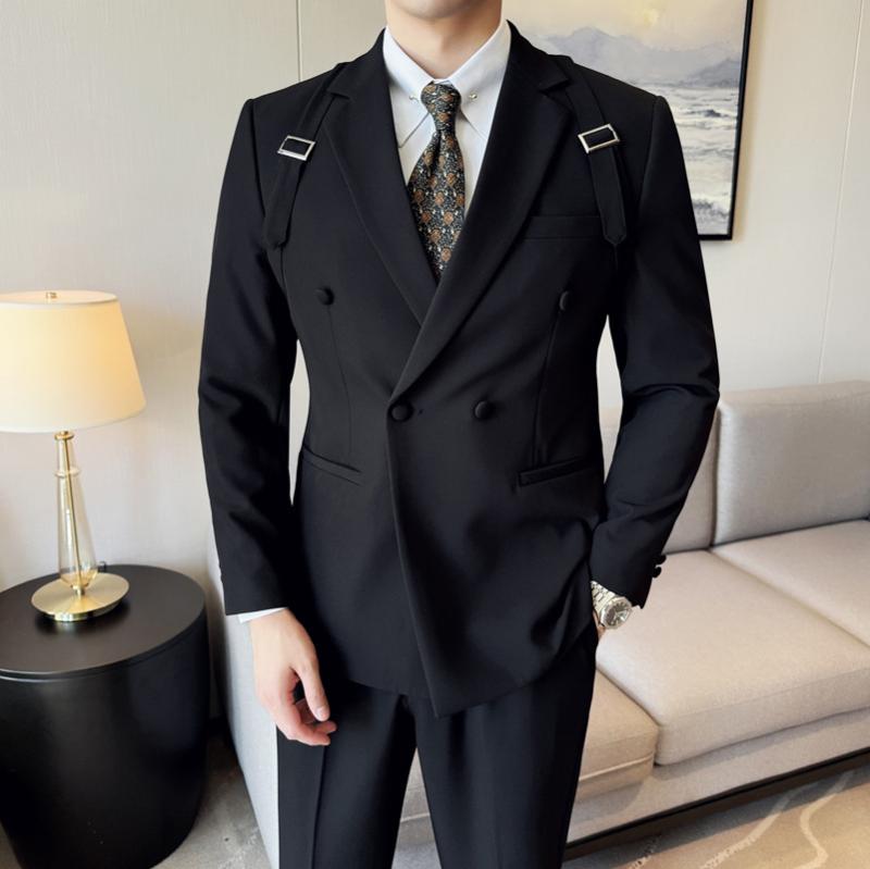 スーツ メンズ セットアップ 秋冬 カジュアル フォーマル ビジネス スリムフィット 通勤 結婚式 冠婚葬祭 ツーピース ノッチドラペル