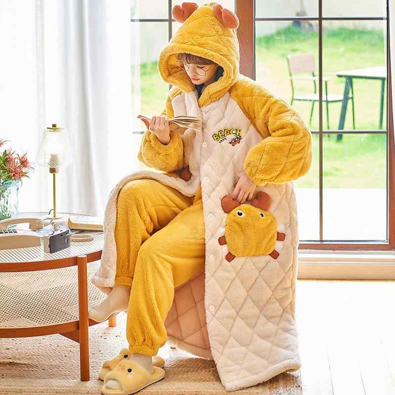 パジャマ レディース 人となり サンゴマイヤー 綿ネル もこもこ 朦朦たる 中綿入り口・入口 Vのど首 長袖 長ズボン 隠し付き添い人 セットアップ 冬 御部屋着 御部屋御召しもの あったか 保温 防寒 ナイト爵御召しもの