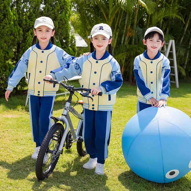 キッズ 子供服 ジュニア 男女兼用 ユニセックス 幼稚園 小学生 スクールウェア 制服 春秋 秋冬 スポーツウェア ジャージ 通園 通学 運動会 3点セット コットン 柔らか素材