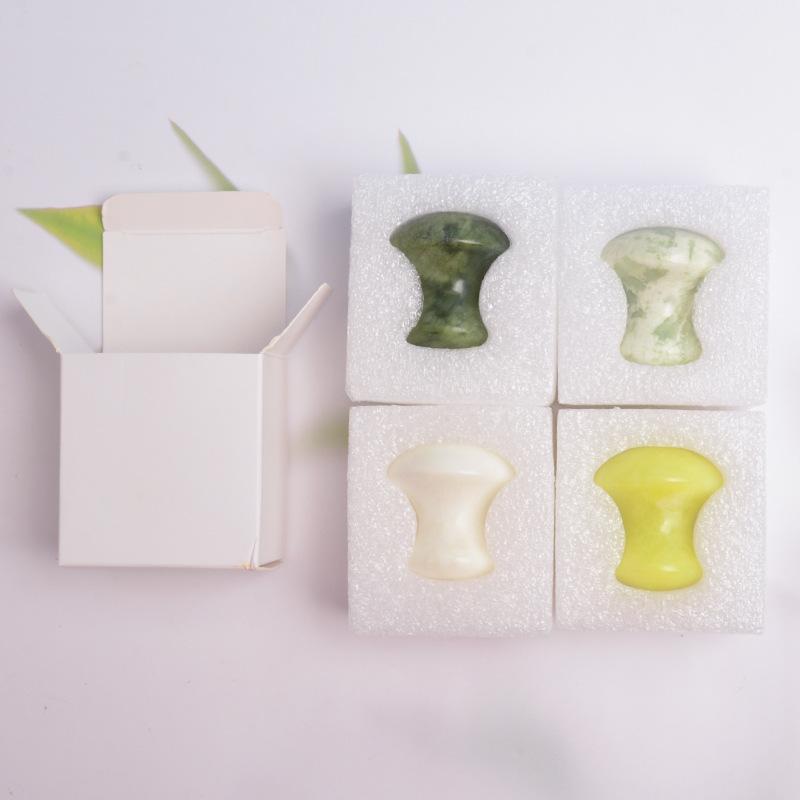 マッサージャー 美顔器 岫玉 翡翠 天然石 マッシュルーム型 きのこ型 かっさ フェイス 顔用 スキンケア リフトケア 美容 健康 カラフル 多種類 セット 4,218円