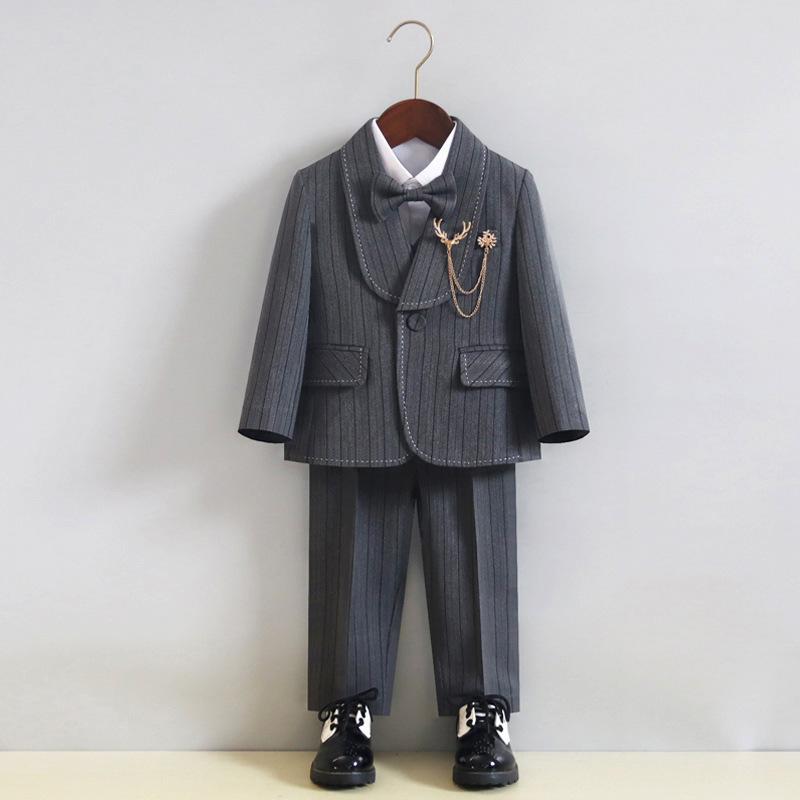 スーツ 男の子 フォーマルスーツ ジャケット ベスト パンツ セットアップ キッズ 男児 春夏秋冬 発表会 演奏会 結婚式 七五三 入学式 卒業式 1歳 誕生日 リングボーイ セレモニー 衣装 ポリエステル