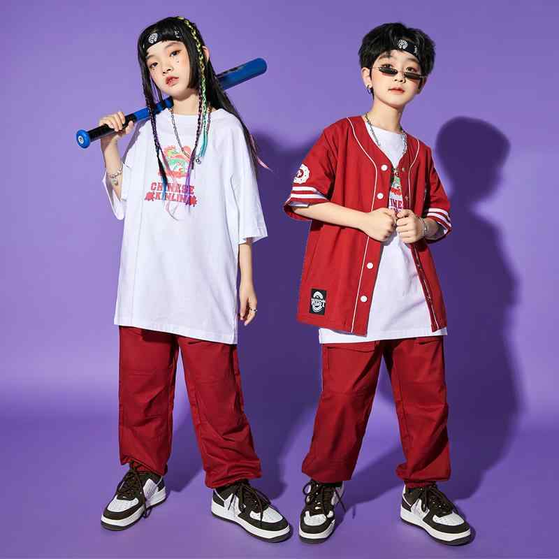 キッズ ダンス衣装 男の子 女の子 ヒップホップ ストリートダンス ドラム 発表会 イベント ステージ パフォーマンス クール おしゃれ ファッション カジュアル 綿 夏物 セットアップ