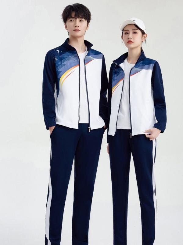 セットアップ ユニセックス 春秋冬 スポーツカジュアル トレーニングウェア ランニング ジョギング アウトドア 上下2点セット ゆったり 大きいサイズ ビッグシルエット スタンドカラー 長袖 ポリエステル 切り替えデザイン