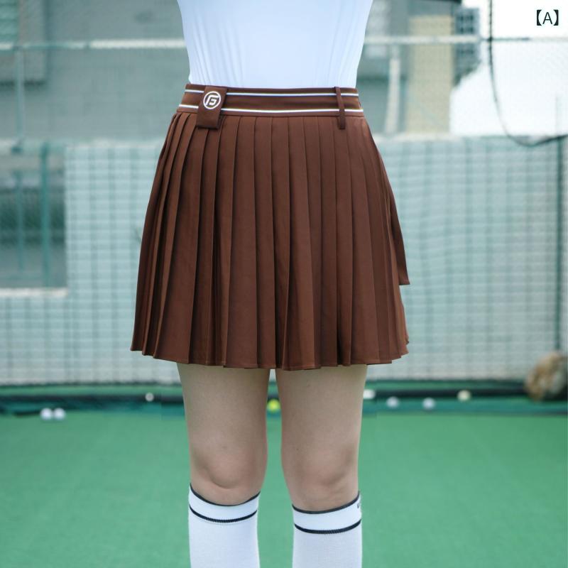 スカート レディース ゴルフウェア テニス スカート プリーツ ハイウエスト ストレッチ 撥水 吸汗速乾 インナーパンツ付き ミニスカート アウトドア スポーツウェア|あじゅり
