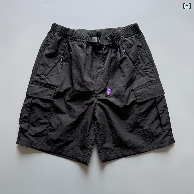 ハーフパンツ メンズ 接触冷感 吸汗速乾 撥水加工 多ポケット ワークパンツ 5分丈 運動用 カジュアル スポーツ アウトドア 軽量 ボトムス｜あじゅり