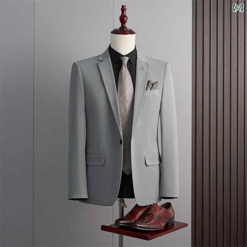 テーラードジャケット メンズ 春秋 コーデュロイ リネンブレンド スリム シングル 1つボタン センターベント 無地 カジュアル フォーマル 冠婚葬祭 ビジネス リクルート 紳士用 アウター おしゃれ|あじゅり