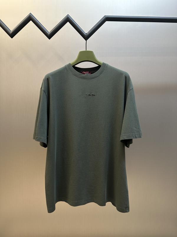 Tシャツ メンズ レディース 半袖 刺繍 ロゴ コットン 接触冷感 吸汗速乾 ゆったり 大きめ クルーネック カットソー トップス インナー 無地 カジュアル 通学 通勤 春夏｜あじゅり