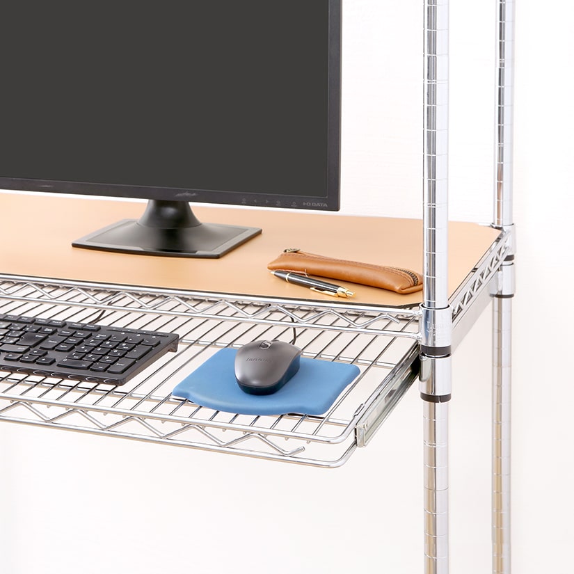 【楽天市場】ルミナス スチールラック パーツ スライドシェルフ 幅90 奥行46 25mm キッチン 台所 炊飯器 スチールラック メッシュ