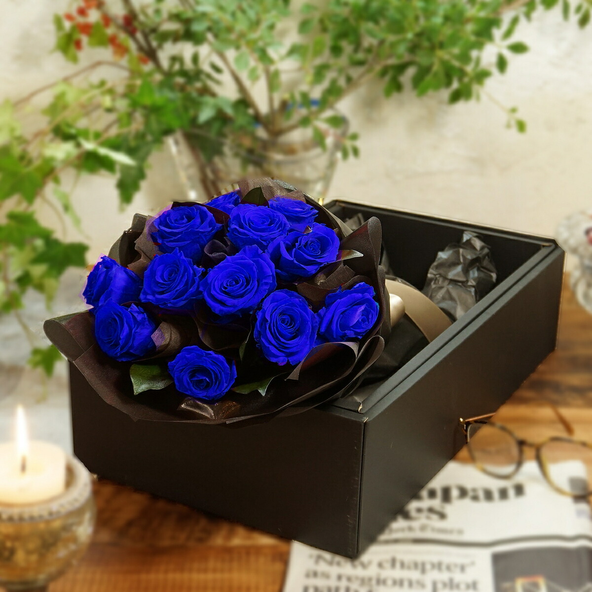 楽天市場】プロポーズに枯れないお花、赤バラ12本のプリザーブド