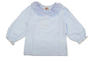 スーリー（Souris） 可愛い首元で♪長袖Tシャツ (90ｃｍ、100ｃｍ、110ｃｍ、120ｃｍ)